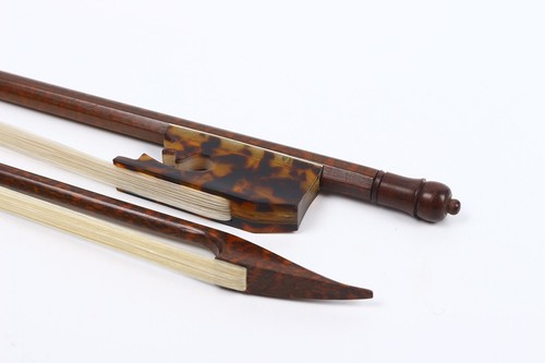 Yinfente 4/4 Violin Bow Baroque Style Letterwood Natural Shell Frog Horse Hair - Picture 2 of 7
