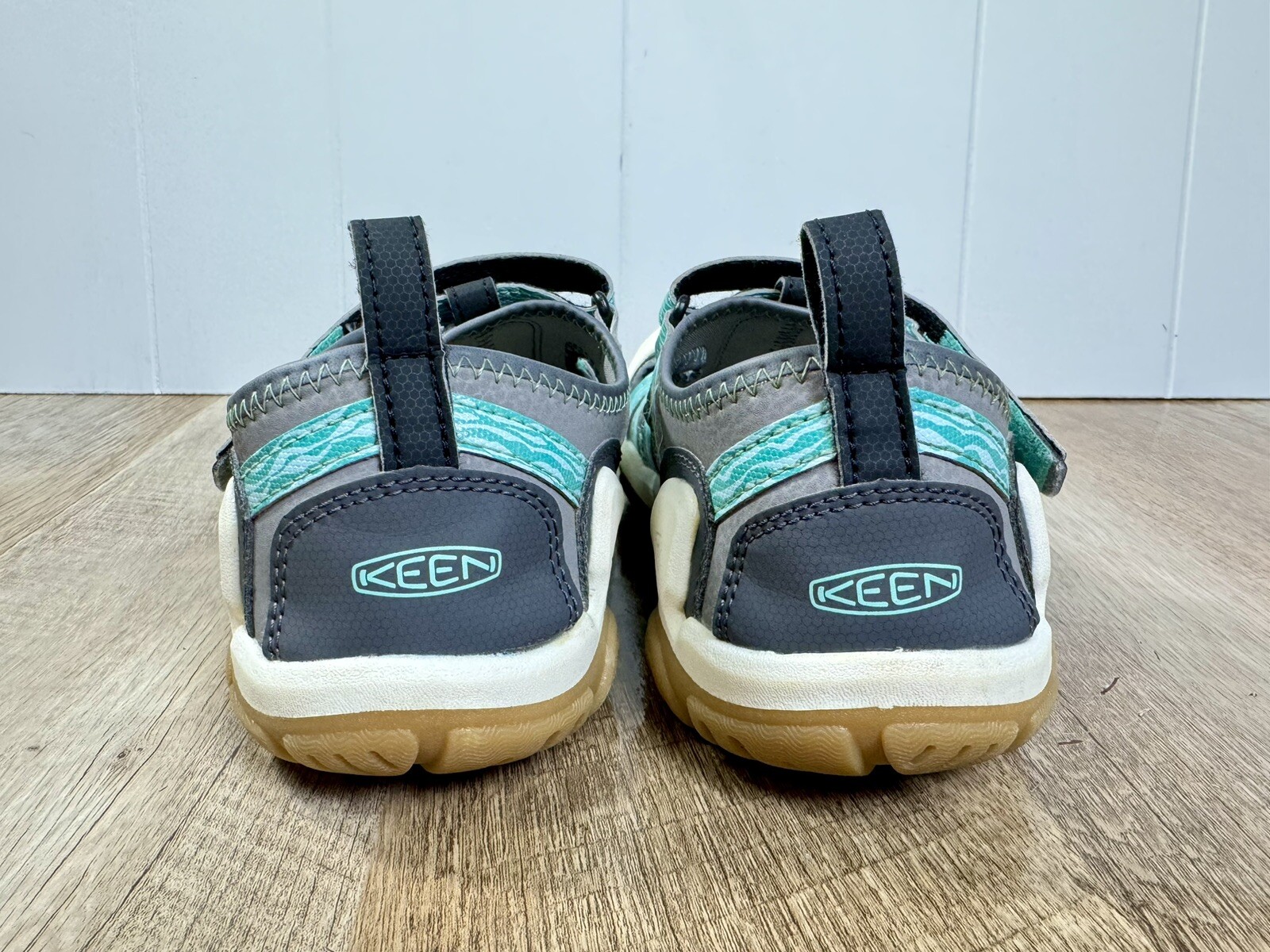 Sandali Keen grandi bambini 5 blu grigio nodo Creek punta chiusa escursionismo acqua 1026155