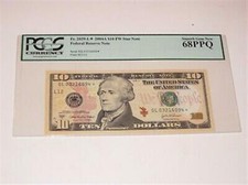 FR 2039-L* STAR 2004A $10 Federal Reserve Note 68 PPQ SUPER GEM NEW