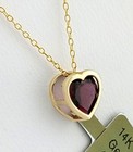 GENUINE 0.72 Cts GARNET SLIDE PENDANT 14K GOLD - Free Certificate Appraisal -NWT — photo 2