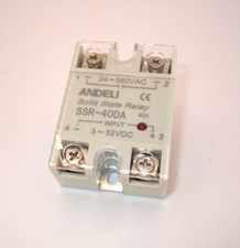 SSR-40DA Solid State Relay ANDELI 40A Load 24-380 VAC / Control 3-32 VDC