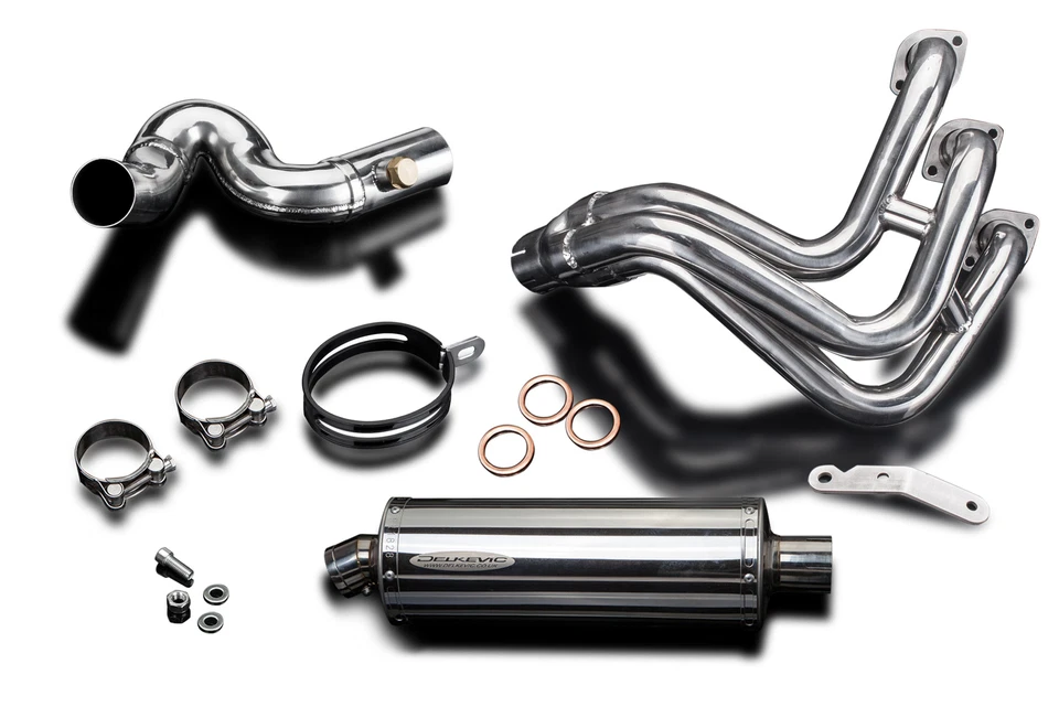 Yamaha FJ-09 Tracer 900 Delkevic 3-1 Exhaust 14" Stainless Oval Muffler 15-20 - Image 2 of 4