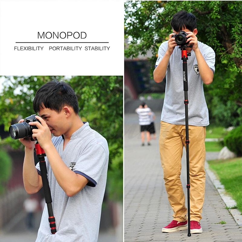 Orange Z888C Carbon Fiber Tripod Travel Monopod With Ball Head Stand For Camera - Image 4 of 4