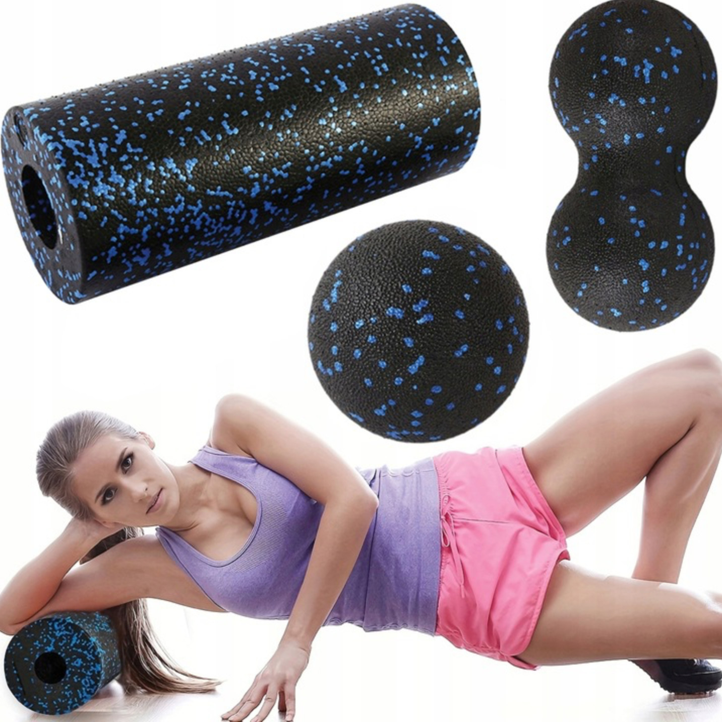 Faszienrolle Faszienball Faszien Massagerolle Faszientraining Muskelmassage Set