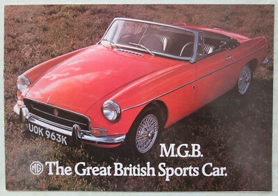 REDUCED COST RARE 1965 M G B English AUTOMOBILE BROCHURE