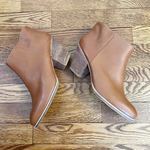 Rachel Comey Ankle Booties in Whiskey Natural Size 6 Leather Slip on 3” Heel - Picture 2 of 9