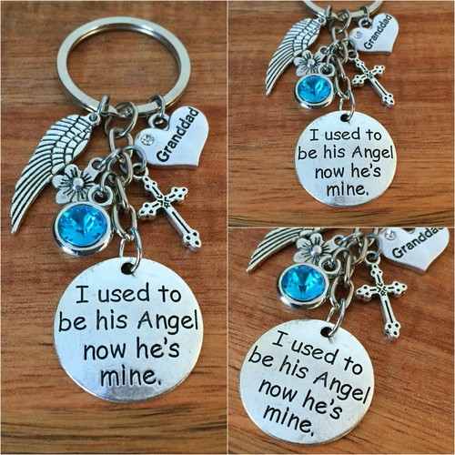 Früher war ich sein Engel, jetzt gehört er mir - In Erinnerung an meinen Vater Sohn Opa Schlüsselanhänger - Bild 1 von 3