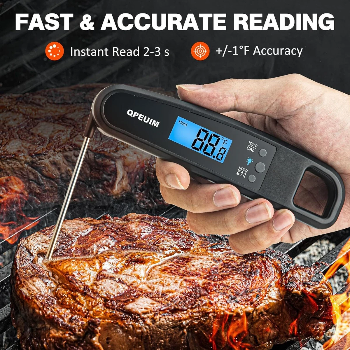 Cuisinart Rectangle Dial 2in1 Grill Thermometer Infrared