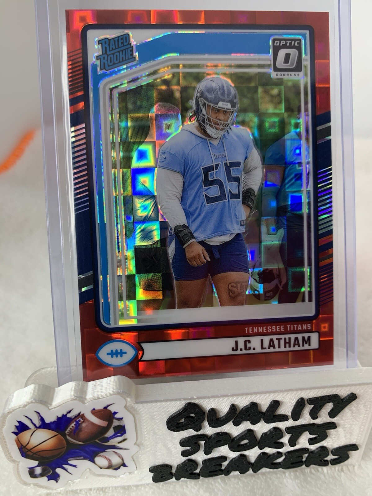 JC Latham Panini Donruss #340 Preview Red Pandora Optic