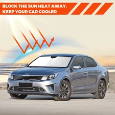 JJMY For Kia Forte 2019-2024 210T Car Windshield Sun Shade UV Block Protector