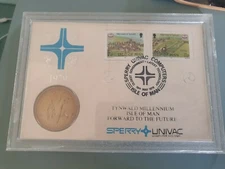 ISLE OF MAN TYNWALD MILLENNIUM GIFT SET CROWN COIN STAMPS SPERRY UNIVAC COMPUTER