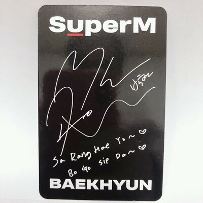 Super M Baekhyun Official 1st Mini Album Photocard A Shinee