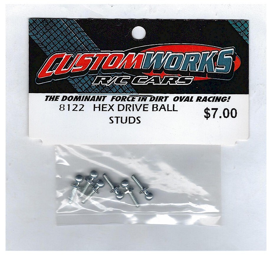 RC Car Custom Works Hex Drive Ball Studs (6) CSW8122