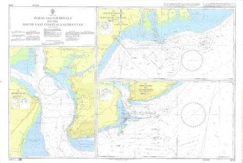 Admiralität 2639 Häfen Terminals an der Südostküste von Kalimantan Karte Wand - Bild 1 von 6