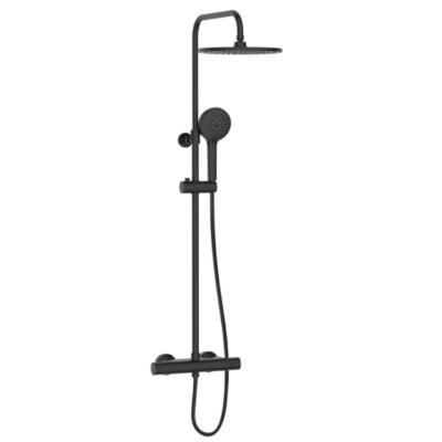 Bristan Safetouch Buzz 2 Bar Dusche mit Teleskop Riser Kit schwarz