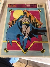 Vintage 1989 Batman Golden Puzzle With frame tray DC Comics