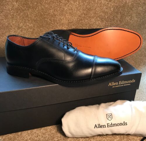 NIB Allen Edmonds 5615 PARK AVE Cap-Toe Oxford Shoes Black 8D $395