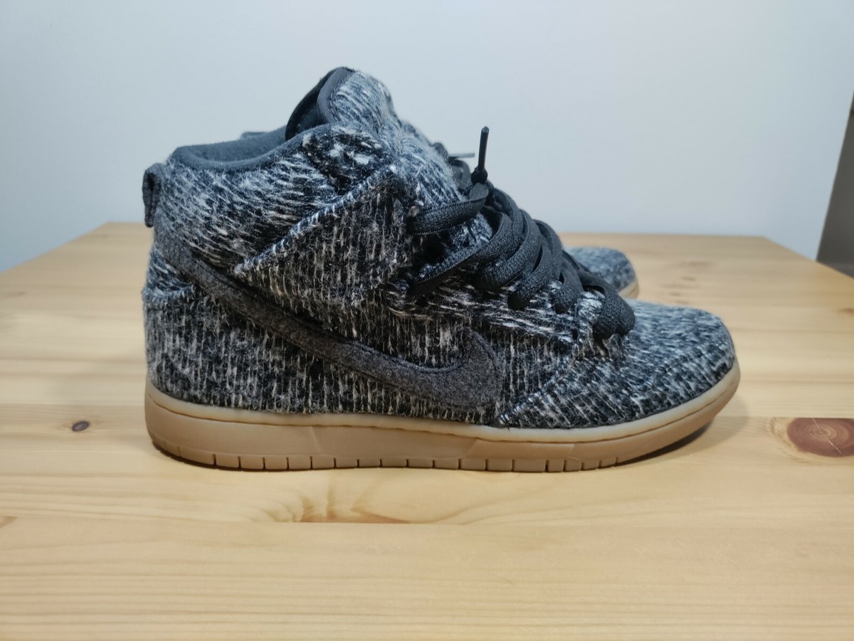 Nike SB Dunk High Warmth Pack Black Wool Gum Sneakers Men's Size 8.5 RARE 2014 | eBay