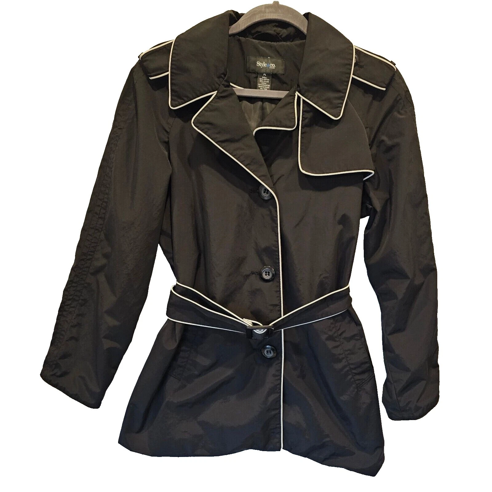 Estilo & co. Abrigos, chaquetas y chalecos lisos para mujer con gabardina