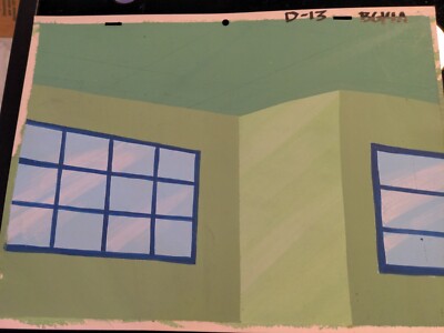 Animation cel BACKGROUND production art cels anime  Hanna-Barbera Disney BG1