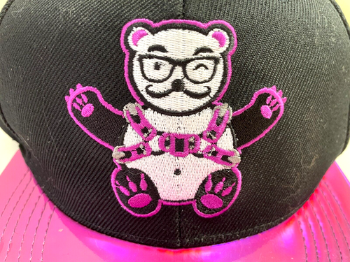 Mochii Bear Trucker Hat/Baseball Cap, Shiny Brim, Embriodered Logo, Snapback - Picture 2 of 9