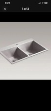 Nowy! Kohler Vault Podmount Podwójny równy zlewozmywak kuchenny (18 GA) R3820-1-NA