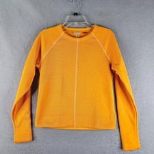 Spyder Pullover Womens Small Orange 1978 Embroidered Logo Fleece Lined Soft Cozy