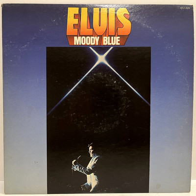 ELVIS PRESLEY - Moody Blue (1977) - 12'' Vinyl Record LP - VG