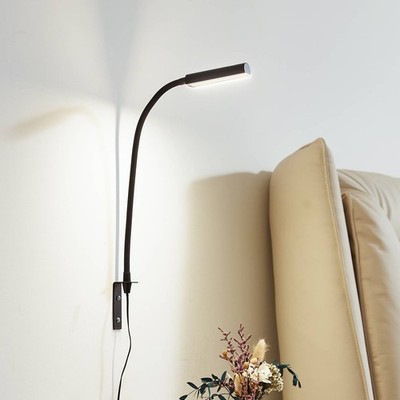 Lindby LED Wandleuchte, Wandlampe Innen 'Flexola' dimmbar in Schwarz aus Metall