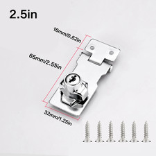 Locking Hasp Heavy Duty Locking Hasp Staple with Keys Padlock Cupboard Shed Gara