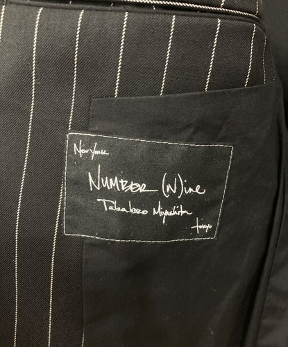 NUMBER (N)INE Frayed Striped Tailored Jacket/2B Jacket Size: 3 Men Black - Picture 7 of 10