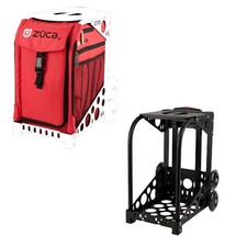 Zuca Sport Mobile Wheeled Luggage Complete Set Chili Red w Black Frame Travel