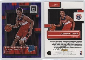 2022 Panini Donruss Optic Rated Purple Shock Prizm Johnny Davis #206 Rookie RC