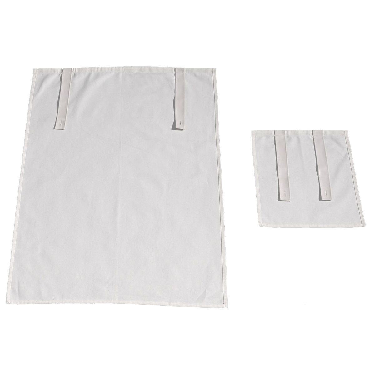 Rideaux lit cabane enfant Noah de couleur beige pour coin cabane de nuit