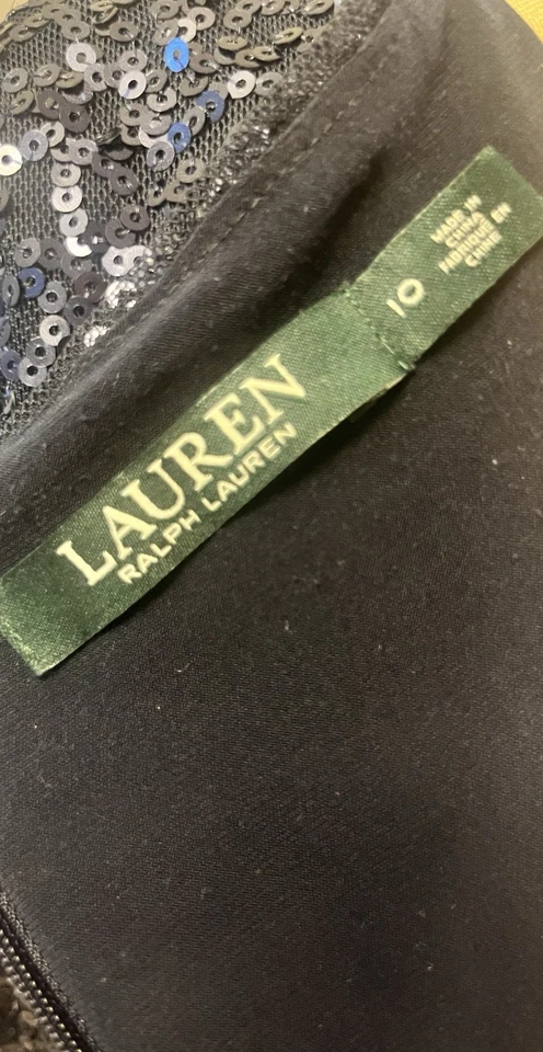 Gorgeous Ralph Lauren women's navy Blue sequence evening dress Size 10 Worn Once - Image 3 of 4