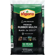 0.8 Cu. Ft. Black Bagged Recycled Rubber Mulch