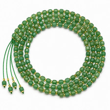 Green Aventurine Faceted Rondelle Beads, 4mm Gemstone Strand for Jewelry Making