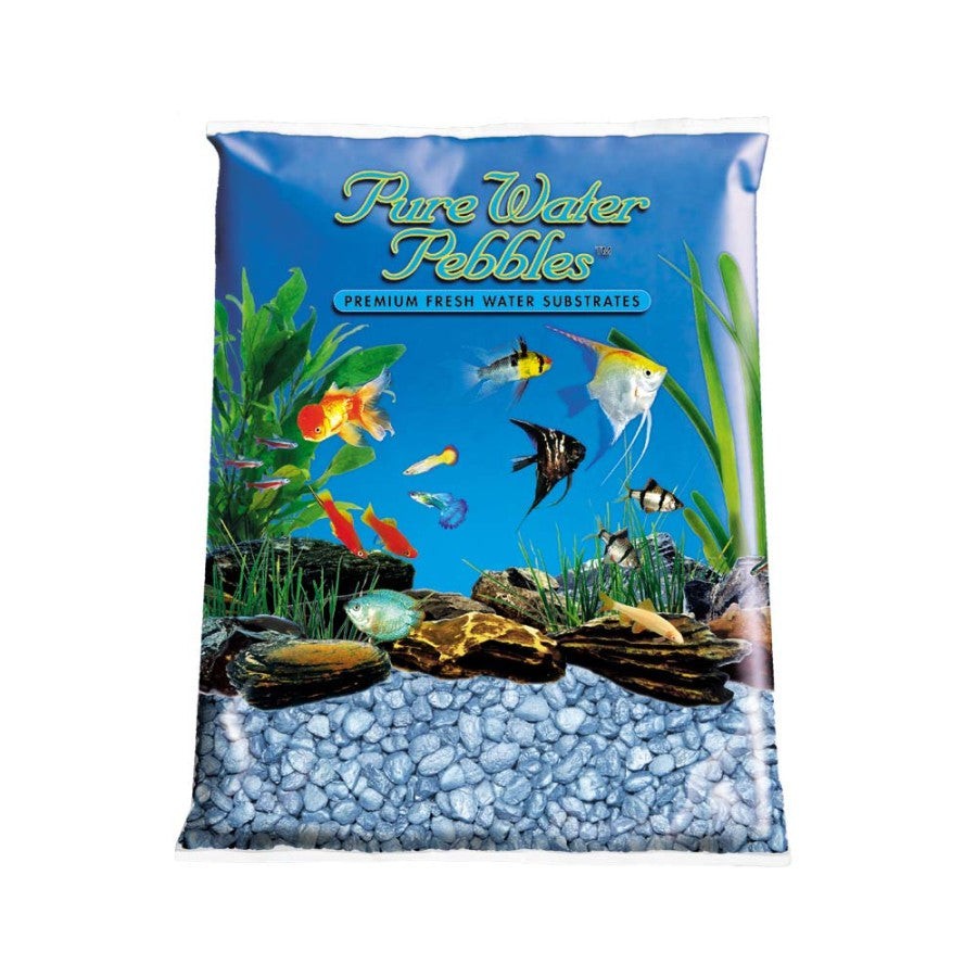 Pure Water Pebbles Frosted Aquarium Gravel Pastel Blue 5 lb.