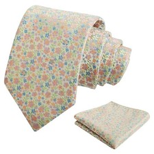 Mens 3.15inches Exquisite Floral Tie with Small Flower A142-light Green lilac