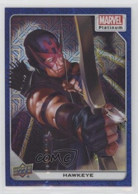 2023 Upper Deck Marvel Platinum Blue Traxx 197/499 Hawkeye #18 12np