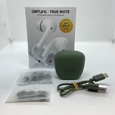 Defunc True Mute Active Noise Cancellation Green Earbuds IPX4 Water Resistance