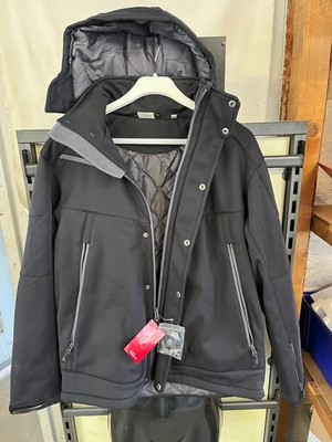 Winterjacke Printer Active Wear Slope Gr. M Softshell Parka Kapuze Schwarz NEU