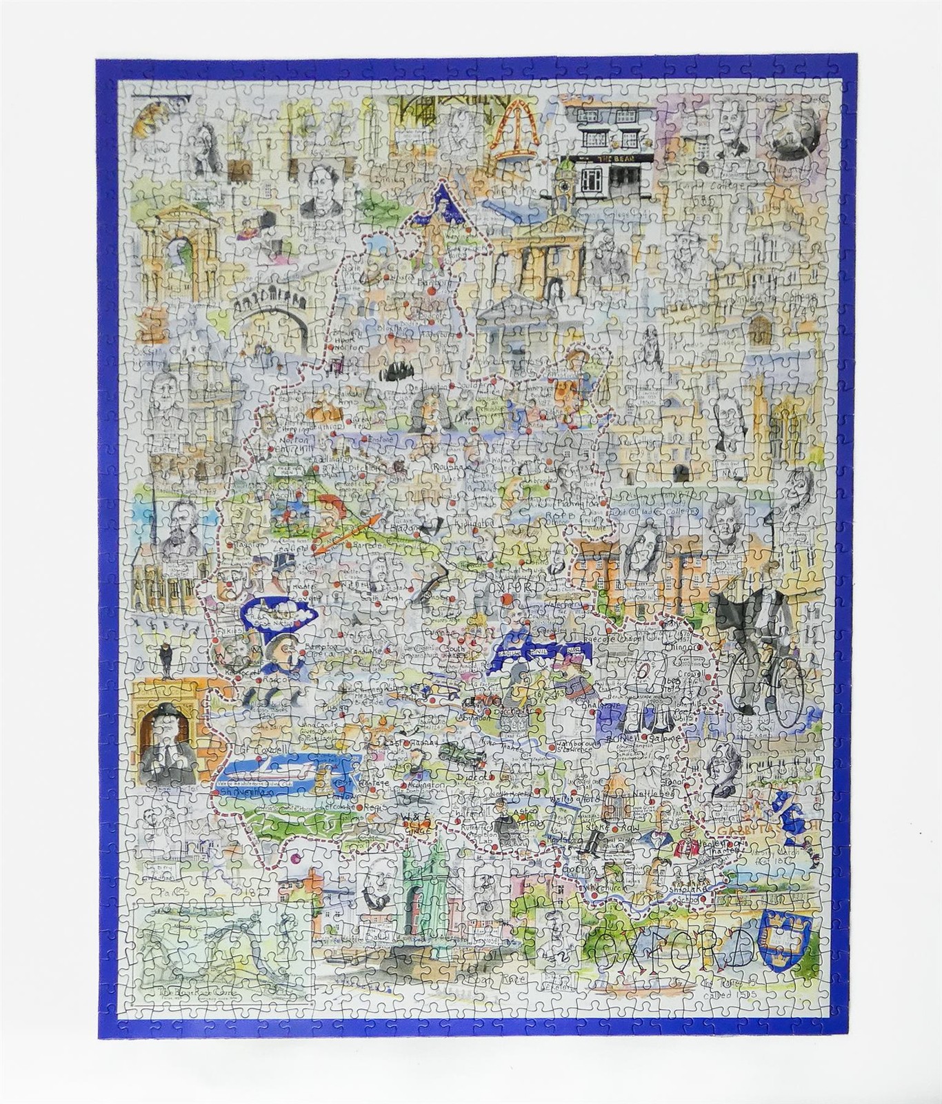 1000-Piece Jigsaw Puzzle Oxford in Tim Bulmer's Comical Map Size 66x50cm