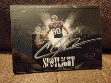 2024 Panini Black Spotlight Signatures SSH-AJN Andre Johnson /25 Silver AUTO