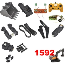 RC Excavator Quick Hitch Bucket Arm Gearbox Tooth Gripper Motor For Huina 1592