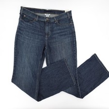 New Duluth Trading DuluthFlex Jeans Womens 12 Blue Mid Rise Bootcut Stretch