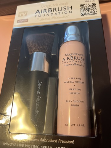 MagicMinerals AirBrush Foundation by Jerome Alexander – 2pc Set Light Medium