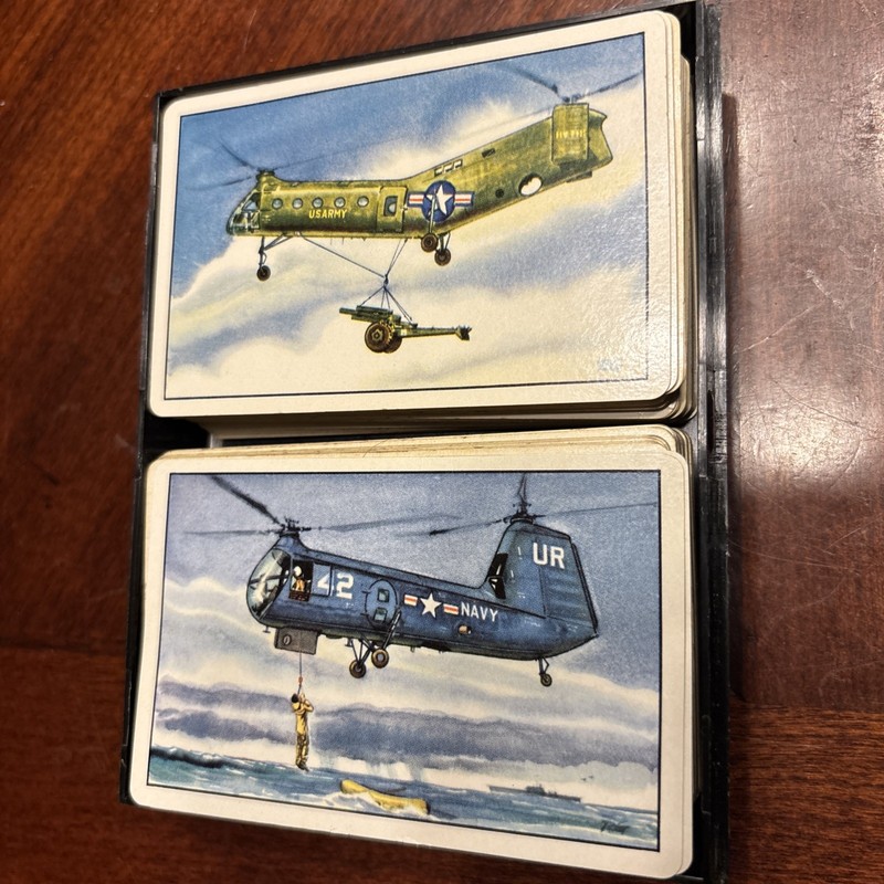 Vertol Aircraft Corporation Naval HUP-2 And H-21 Helicopters Playing Cards 