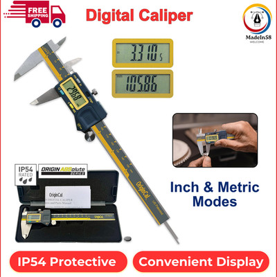iGAGING Absolute Origin 0-6'' Digital Caliper, IP54 Stainless Steel, SPC/USB Port