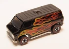 J02 Mattel Hot Wheels Redline Flying Colors Era Black Super Van with Flames